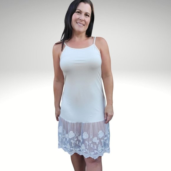 Stop and Smell the Roses Taupe Beige Lace Dress Extender - Picture 1 of 13